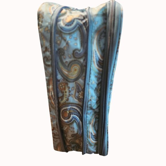 Jm York Paisley Print Travel Jewelry Organizer Bag With Multiple Pockets - Picture 6 of 7